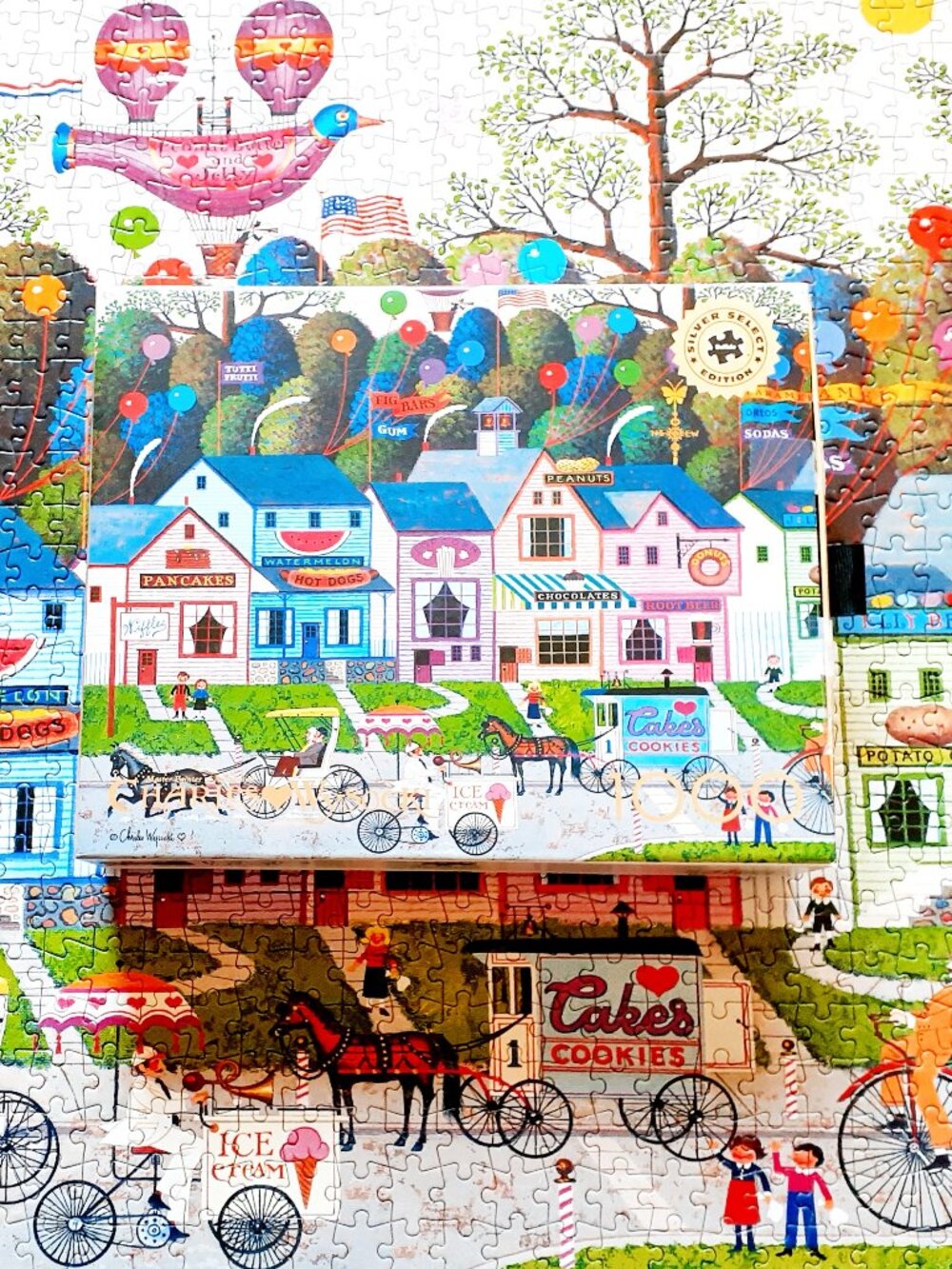 Charles Wysocki Jigsaw Puzzle Confection Street 1000 Pieces Buffalo Complete